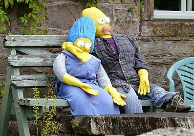 The Simpsons scarecrows